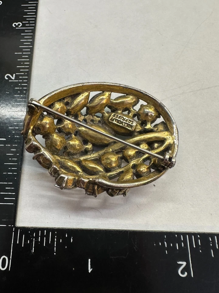 Цветок синий зеленый Navette и багет со стразами HOLLYCRAFT винтажная брошь J-175 - Изображение 4 из 4