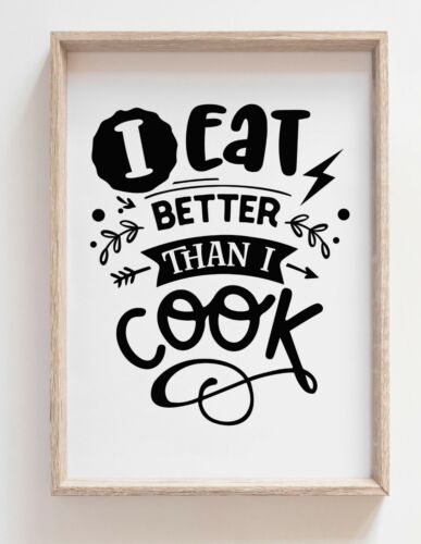 Modern Kitchen Art Prints, Abstract Food Typography Restaurant Décor - Picture 14 of 40