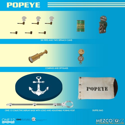 the ONE 12 COLLECTIVE: POPEYE 1/12 Action Figure 14 cm MEZCO TOYS - Imagen 20 de 20