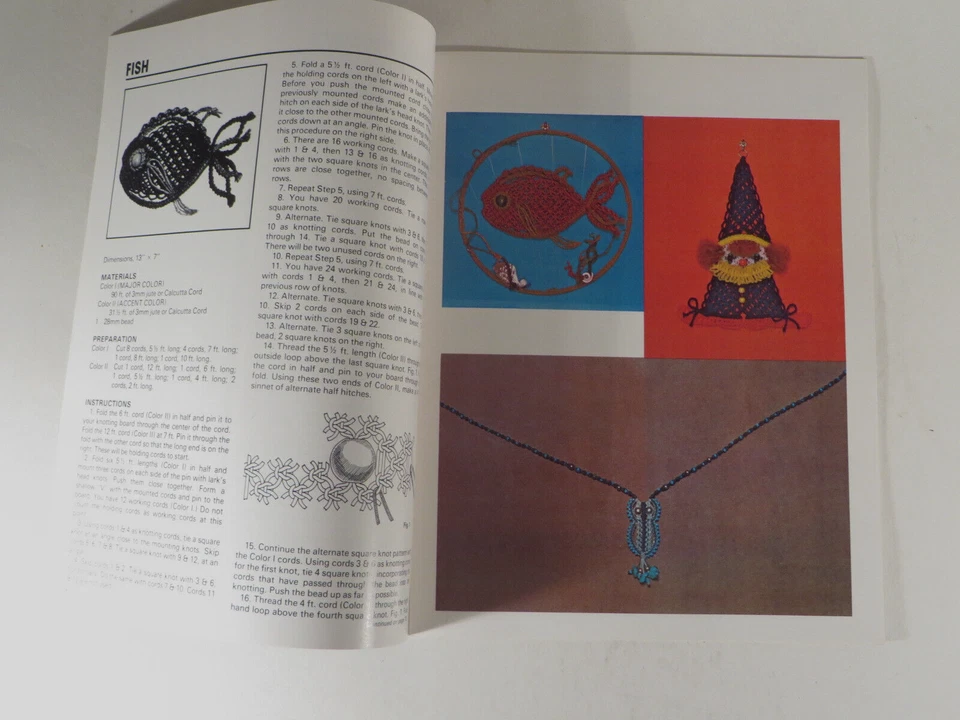 Vintage Macrame' Booklet Macrame' Forms and Figures by Lynne Tucker LL101 - Image 2 of 3