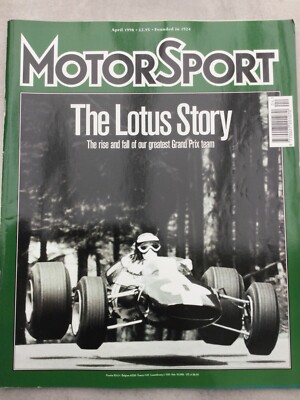 Motor Sport Magazine - April 1998 - Lotus Story, Lancia LC2, Dakar, Hans Hermann