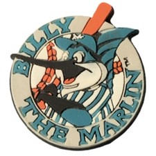Vintage 1998 MLB Florida Marlins Billy the Marlin Mascot Rubber Souvenir Pin