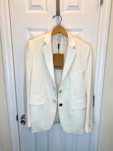 burberry white blazer