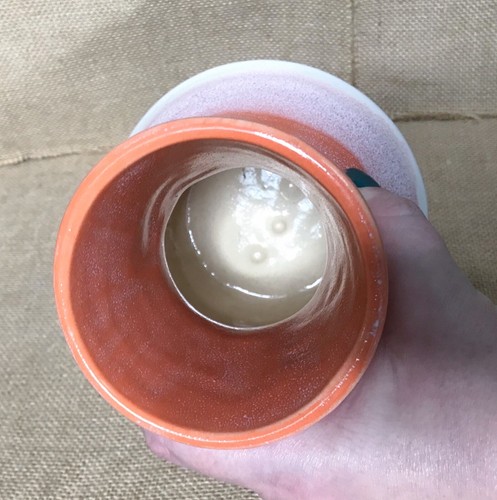 Project 62 Reactive Pottery Vase Orange Pink White Boho Cottage Core Summer - Picture 7 of 10