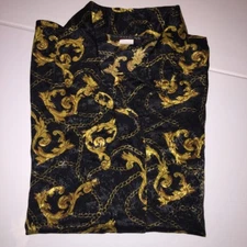 Womens Decorative Button Down Blouse Size 10