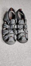 Eddie Bauer Men's TROY Leather Hiking Sandals Cinch Cord Close Size 10 Gray