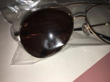 Gold Sunglasses With Brown Frame-Missing Right lens-SHIPS N 24 HOURS