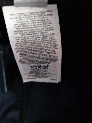 Brooks Brothers Navy Advantage Chino Trousers Tapered Leg Stretch 8 Petite US 2P - Picture 11 of 15