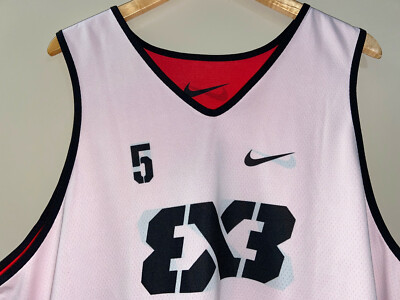 Nike FIBA 3x3 Reversible Basketball Jersey #6 Red White