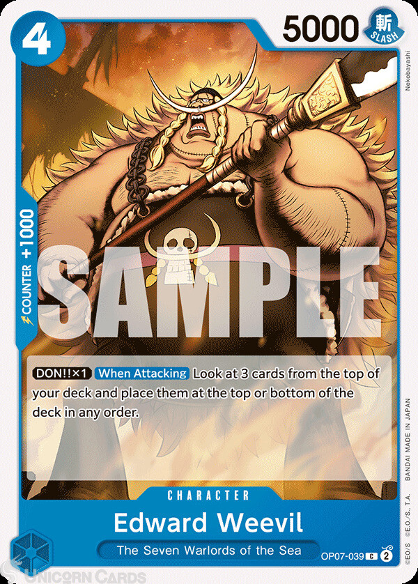 OP07-039 Edward Weevil : Common  English One Piece TCG Card : OP07: 500 Years in
