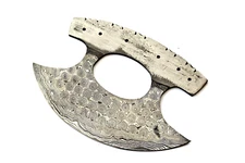 CUSTOM MADE HAND FORGED DAMASCUS STEEL BLANK BLADE ALASKAN ULU CHEF KNIFE 2516