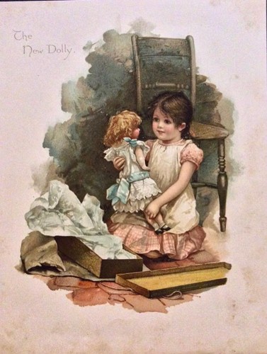 ORIGINAL Par de IMPRESIONES CROMOLITOGRÁFICAS VICTORIANAS Niños Jugando BUENA CALIDAD - Imagen 3 de 3