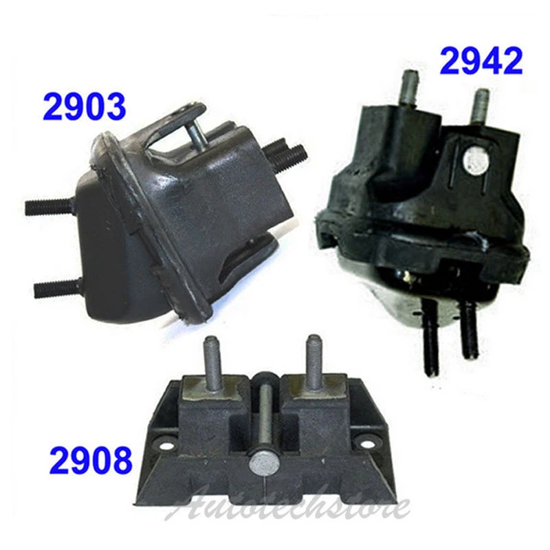 Juego de 3 piezas de montaje de motor y transmisión 98-04 para Dodge Chrysler Intrepid 2,7 L M1050 Foto 2 de 4