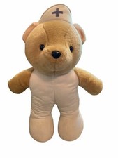 Vintage 1994 Dakin Nurse Teddy Bear Plush Stuffed Animal Stands 16" Tall Hat 90s