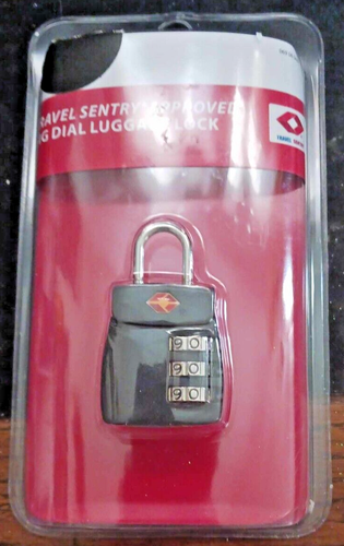 Luggage Lock, Combo Travel Sentry 3 Dial, Gray TSA Approved