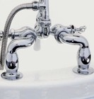Signature Hardware 4" S-Type Deck Coupler-Regular/Clawfoot Tub - Brushed Nickel