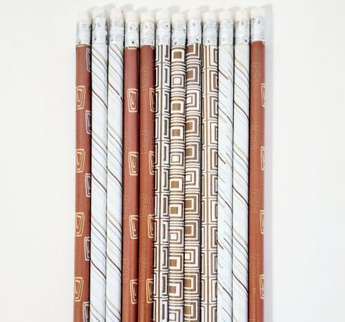 Pencil Set Art Deco Design With Case Deluxe Lot of 12 New Unused No. 2 C96