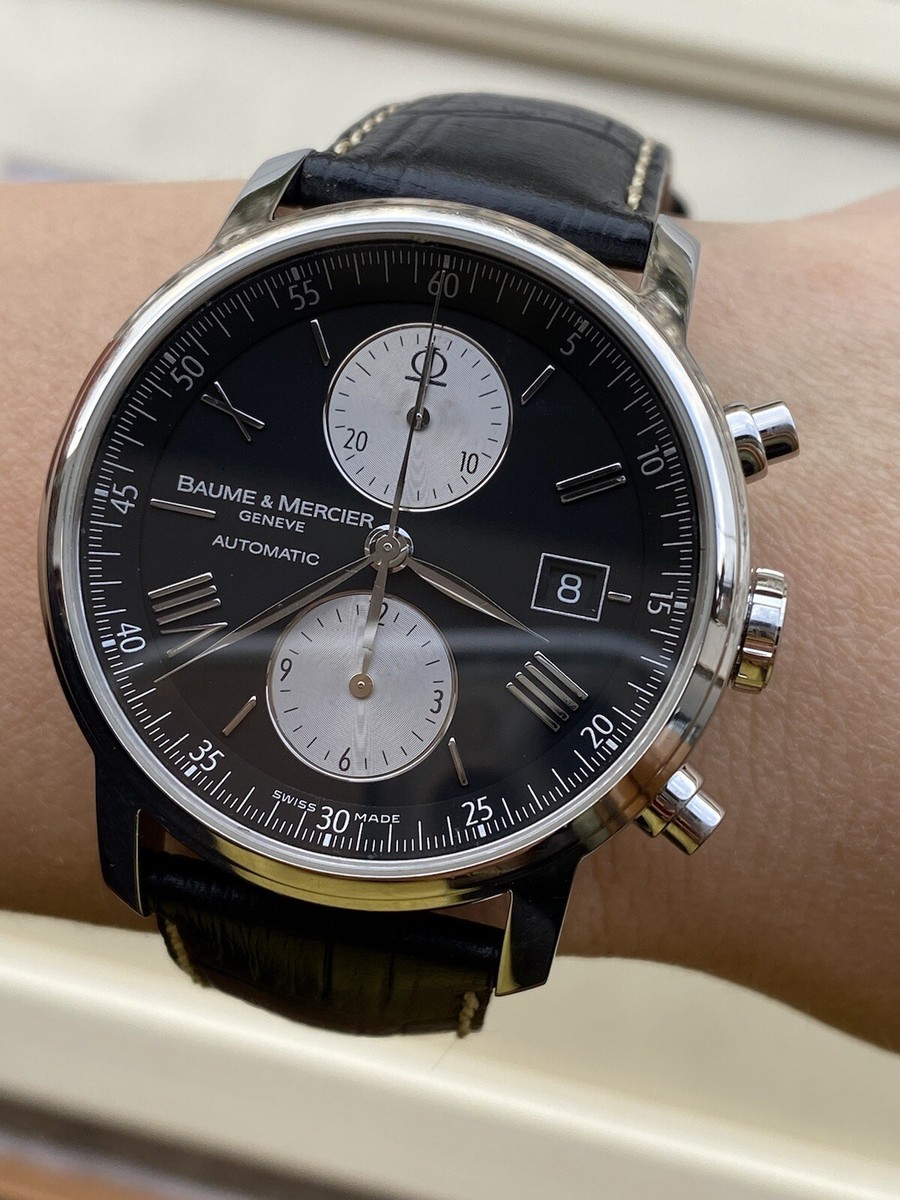 Baume Mercier Classima Watch Cronograph Automatic Mens XL 42mm Swiss 65591 eBay