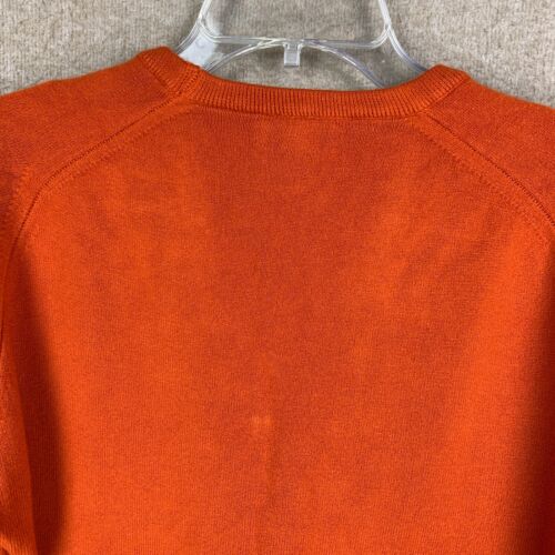 Suéter vintage naranja cuello en V para hombre M hecho en EE. UU. suéter tejido de acrílico - Imagen 9 de 12