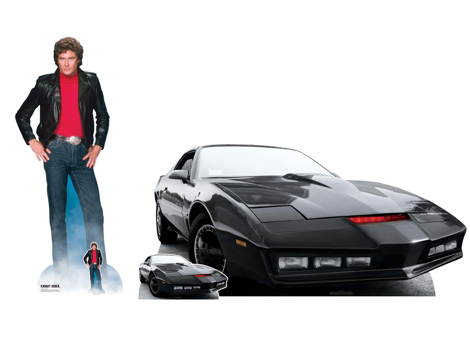Knight Rider Official Cardboard Cutout Set of 2 with Michael Knight and KITT
