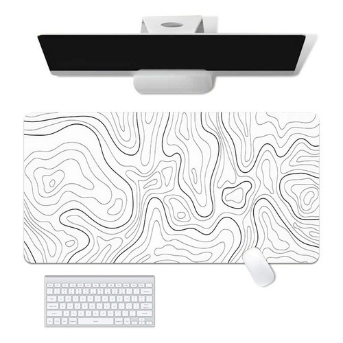 Topographic Mouse Pad Mat Gaming Large Long Extend Black/White Big Mousepad N0T3 - Picture 13 of 21