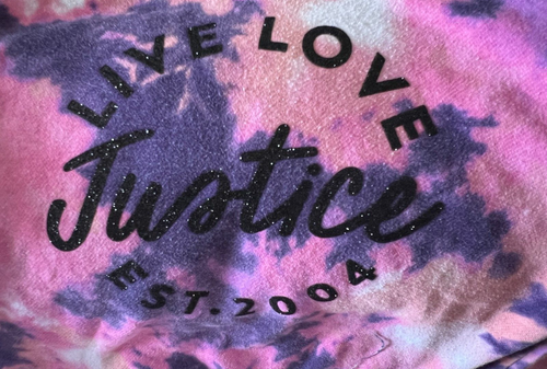 Justice - Girls Tie-dye Hoodie W/Sparkling Print - Size S (7/8) - Picture 2 of 4