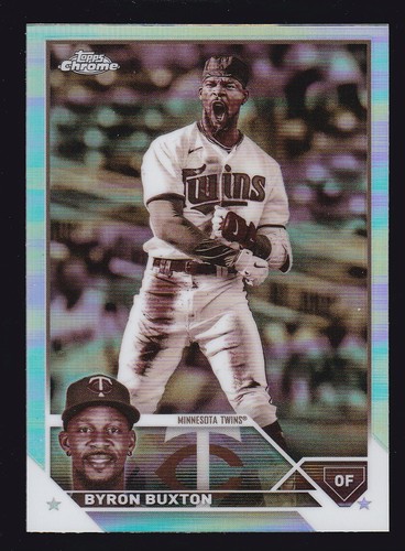 2023 Topps Chrome #28 BYRON BUXTON Minnesota Twins SEPIA REFRACTOR - Picture 1 of 2