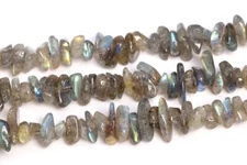 4-10MM Gray Labradorite Pebble Chips Grade AA Genuine Natural Loose Beads 15.5"
