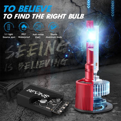 Bevinsee 2x HB4 9006 LED Headlight Globes 15000LM For Honda MDX 2003-2007 6000K - Picture 7 of 7