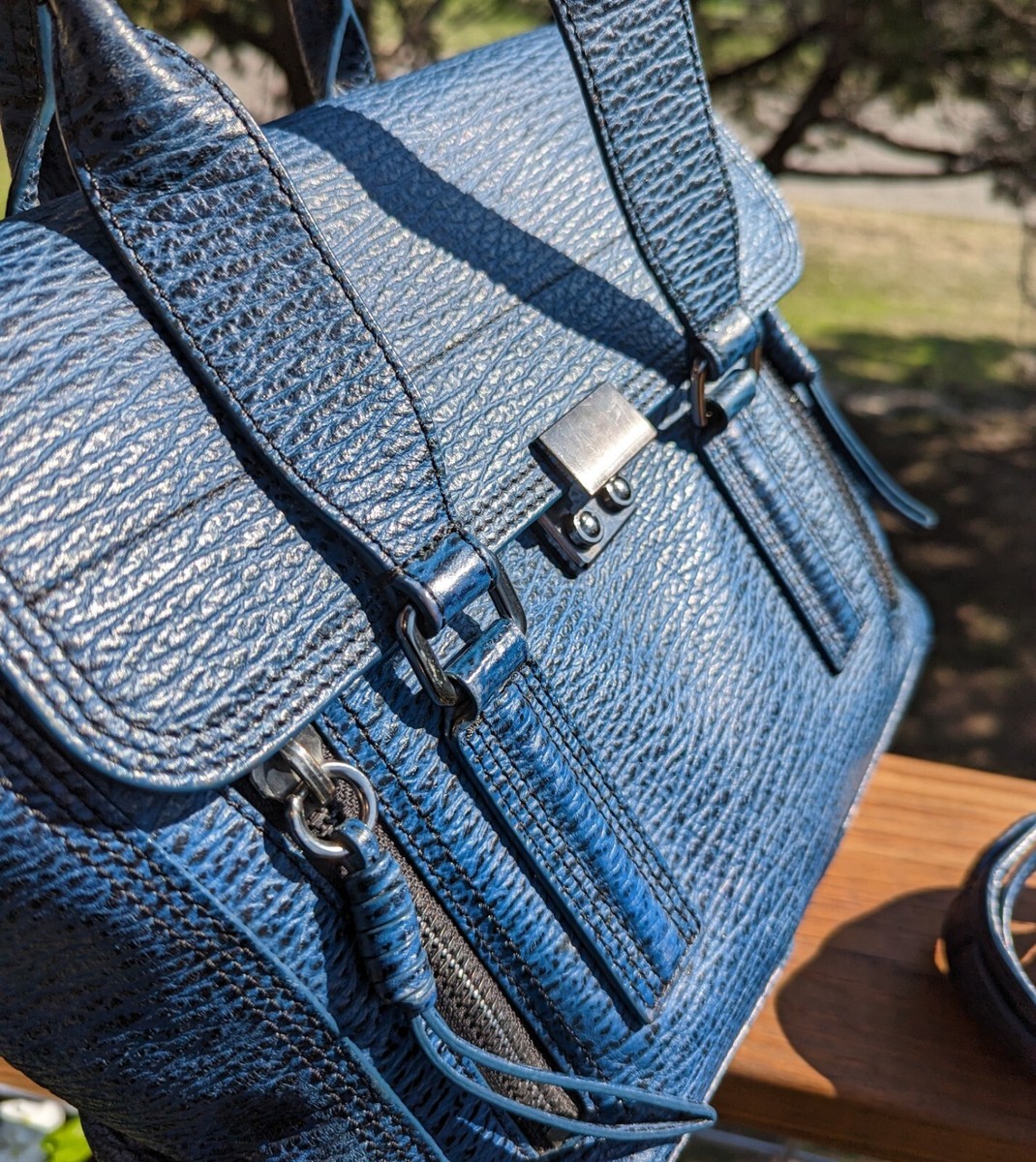 PHILLIP LIM 3.1 Medium Blue Leather PASHLI Satchel Crossbody PHILLIP LIM 3.1 Medium Blue Leather PASHLI Satchel Crossbody