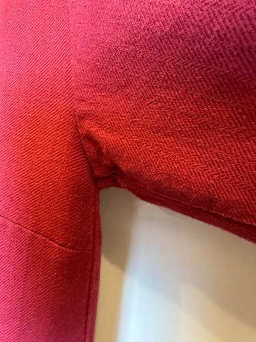 Gudrun Sjoden Size M Burgundy Linen Blend Cotton Lined Trench Coat Button Up - Picture 15 of 20