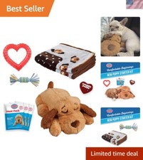 Snuggle Puppy Heartbeat Dog Toy with Teething Aid  Comfort Blanket - All Breeds