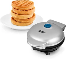 DMW001SL Mini Maker for Individual Waffles, Hash Browns, Keto Chaffles with Easy