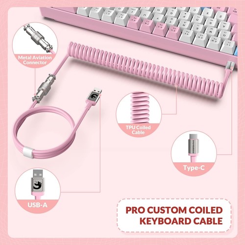 ZIYOU LANG T8 60% RGB Wired Gaming Keyboard and Mouse Combos+Coiled USB C Cable - Picture 34 of 45