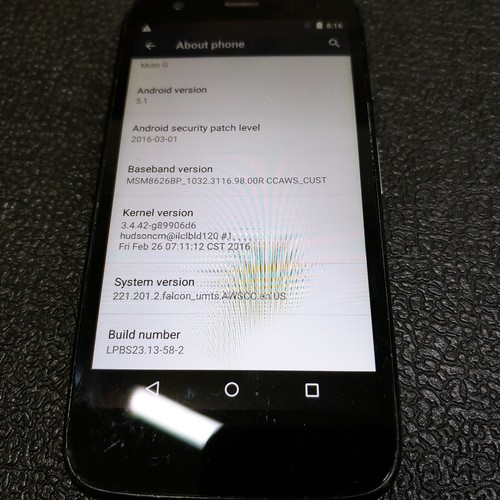Motorola Moto G - Negro Android 5.1 HW IMEI 355007051535918 - Imagen 10 de 13