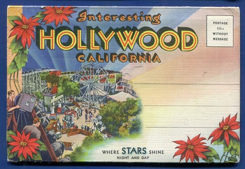 Hollywood Los Angles California Stars Shine postcard folder PF806 - Picture 1 of 2