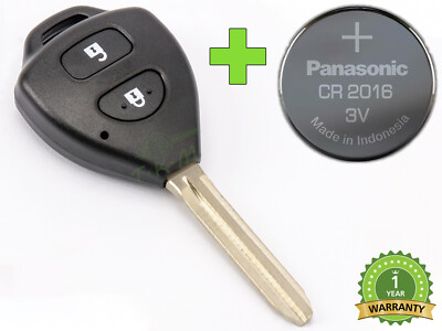 2x BOTONES CR2016 BATERÍA LLAVE MANDO PARA TOYOTA AVENSIS YARIS RAV4 COROLLA