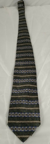 Neck Tie 100% Silk Made In Italy Green & Blue Geoffrey Beene Men's - Picture 4 of 6