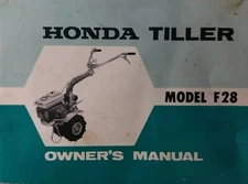 Honda F28 Walk-Behind Rotary Garden Composter Tiller 1970 Owners Manual