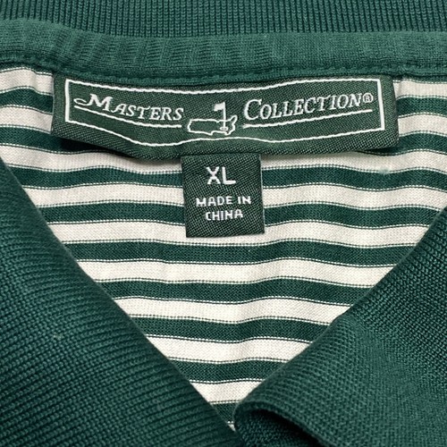 Masters Collection shirt Mens Large Green Striped Pima golf Embroidered Augusta - Picture 5 of 7