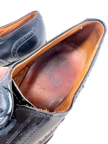 Allen Edmonds Lloyd Punta de Ala Oxford Cuero Negro Hombres EE. UU. Talla 12 D - Imagen 6 de 8
