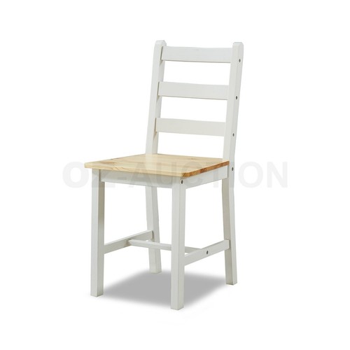 Modern Dining Table Chairs 5 Set Wooden Rectangular Kitchen Furniture White&Oak - Picture 5 of 11