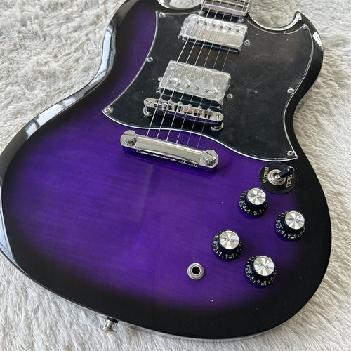Guitarra Eléctrica Personalizada SG Purple Burst Pastillas HH Puente Fijo Cromo Herrajes - Imagen 4 de 24