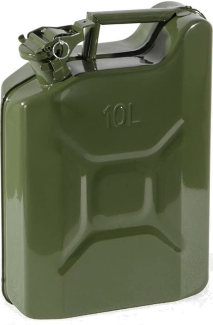 TANICA CARBURANTE IN METALLO TRASPORTO BENZINA GASOLIO OMOLOGATA 10 - 20 LT