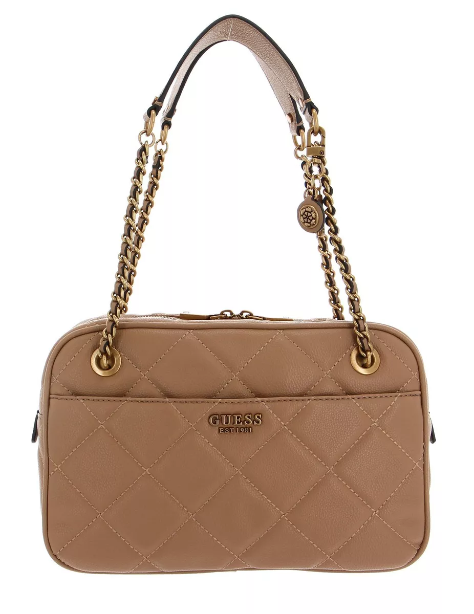 GUESS borsa a tracolla Abey Top Zip Shoulder Bag Beige