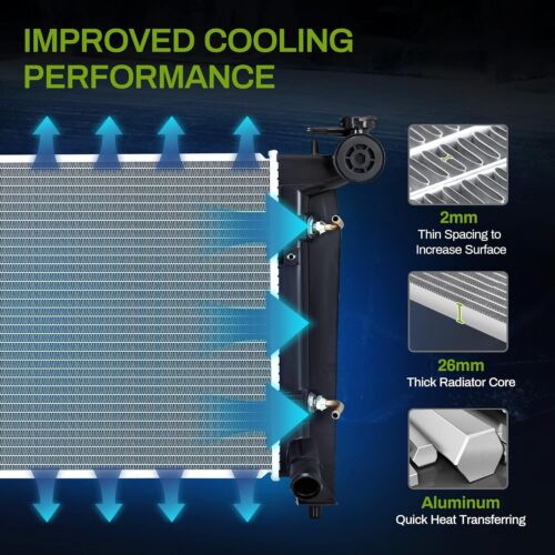 AUTOSAVER88 Radiator Compatible with 2003 2004 2005 2006 2007 2008 Corolla - Picture 2 of 7