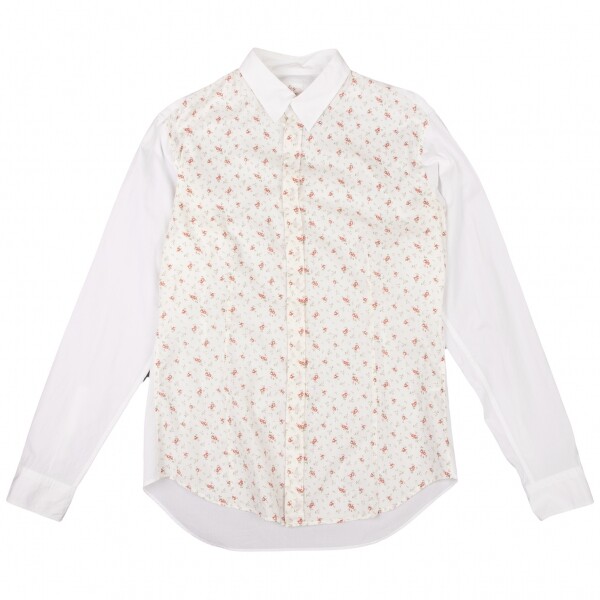 YohjiYamamoto ドレスシャツ YOHJI YAMAMOTO COSTUME D'HOMME Cotton Floral Switching Shirt