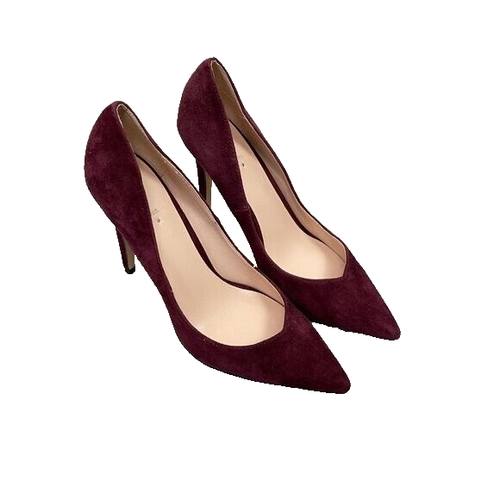 Zapatos de tacón de aguja de gamuza Aldo borgoña para mujer 8,5/UE 39 USADOS EN EXCELENTE ESTADO