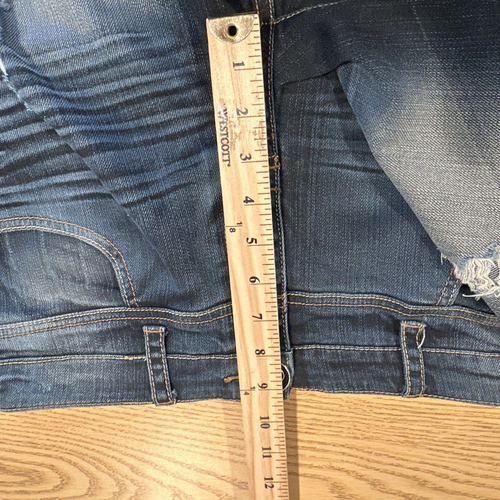 Baby Phat Jeans Sz 11 (33x28) Blue Mid Rise Straight Denim Distressed 90"s - Picture 12 of 15