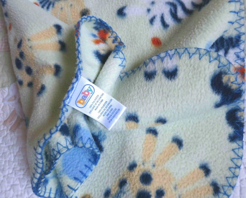 Baby Connection джунгли животных зеленый флис w слонов зебра Baby одеяло б/у в отличном состоянии - Изображение 3 из 3